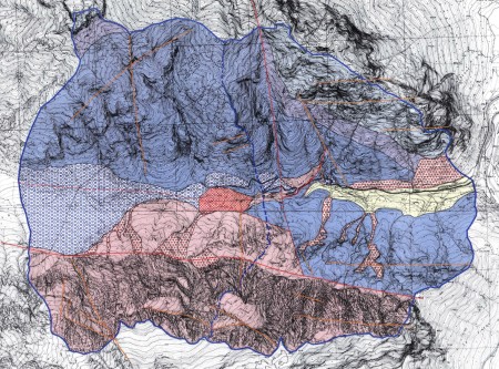 Carta geologica del bacino del Ferron